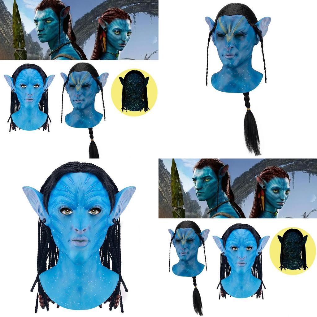 Svítící Avatar Pokrývka hlavy Halloweenská Maska Ideální pro Cosplay a Karnevaly