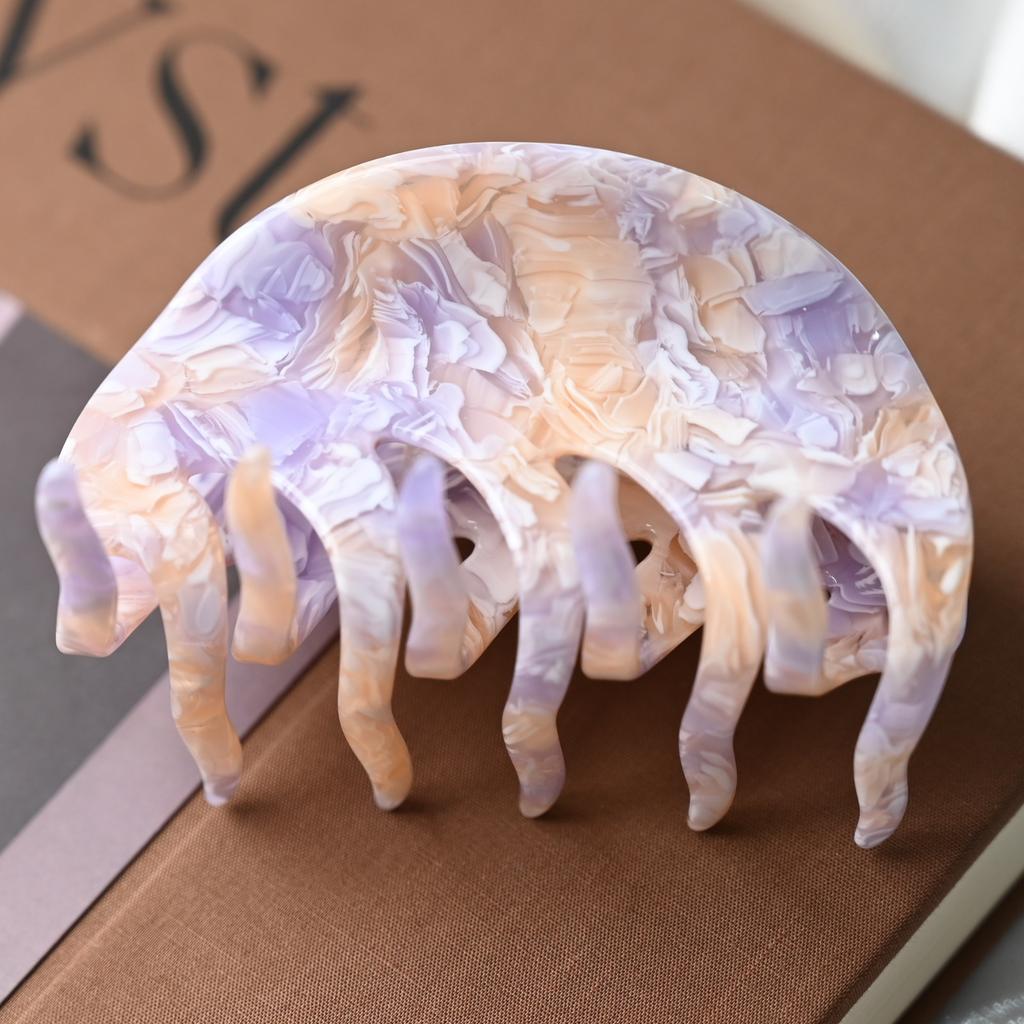 Clipsuri Mari de Păr Lungi de 8cm Culoare Carapace de Broască Țestoasă Accesorii de Păr de Modă Articole de Purtat pe Cap Agrafă de Păr Acetat pentru Adult