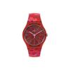 Originals Series Quartz Movement Casual Quartz Watch Camouflage Flame Unisex Watches Red SUOR116