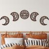5 Stück Mondphasen Wanddeko Hängende Holzmond Wandkunst Nordische Mondphasen Wandkunst Boho Monddeko Für Zimmer Bar Ornament