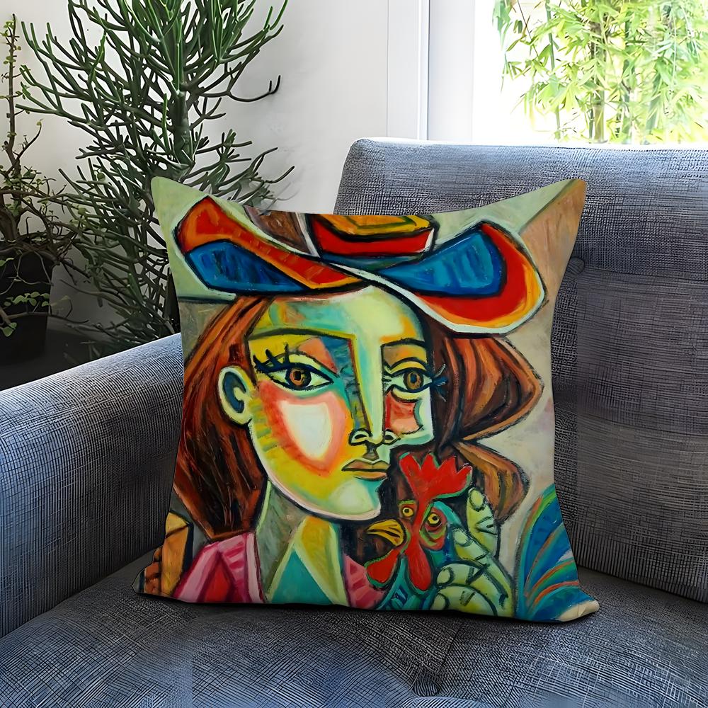 P-Picasso Art Potah na polštář Pohodlný oboustranný potah na polštář Ideální pro auto, pohovku, ložnici a další