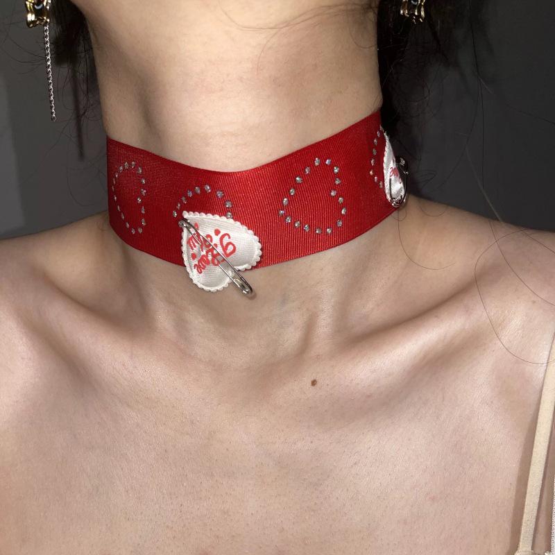 Japanese Soft Girl Peach Heart Choker/Thigh Strap Necklace