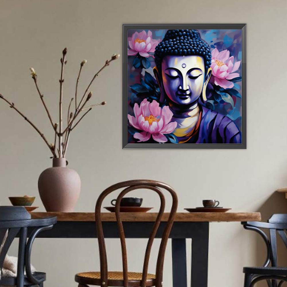 Buddha 5D DIY Full Drill Round Diamond Painting Kit for Home Wall Decor