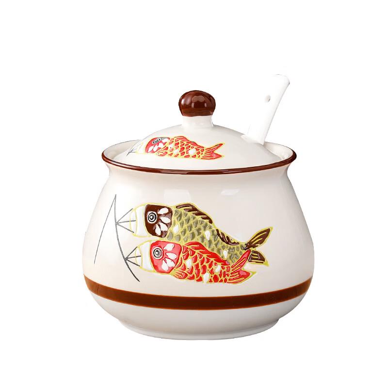 Ru Han Japanese Hand-painted Ceramic Seasoning Jar Set