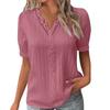 Fashionable Ladies Summer Hollow Short-sleeved Tops