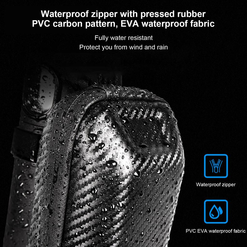 Bike Frame Bag Storage Pouch Waterproof PU EVA Hard Shell Multi Layer Large Capacity Bike Accessories
