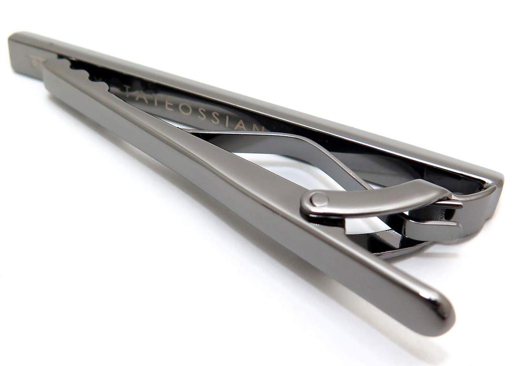 TATEOSSIAN Brushed Classic Tie Bar (Gunmetal) (Tie Pin/Tie Clip)