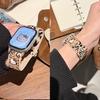 Elastic Leopard Print Strap for Apple Watch S11/S10/9/8 SE - Retro Women's Autumn/Winter Collection