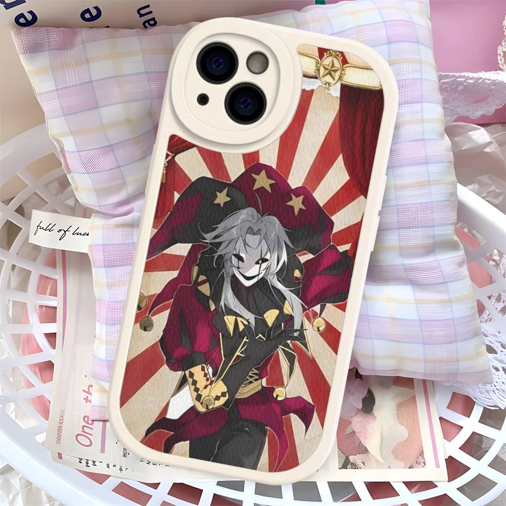 Anime The Freak Circus Pierrot Leather Phone Case For IPhone 16 15 14 17 Pro Max 11 12 Mini Plus Soft Shell