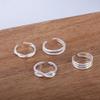 4PCS Toe Rings Alloy Jewelry Set Beach Wedding Accessories Toe Jewelry Travel Tootsies Rings for Water Activities