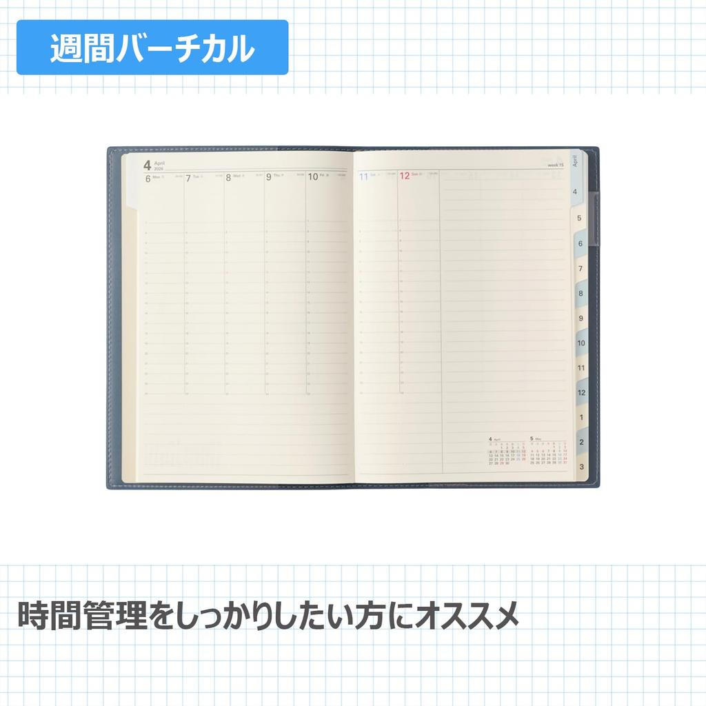 NOLTY 2026 Planner, April Start, A5 Weekly Access 4, Blue, 9689