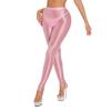 Womens Plus Size Glossy Stirrup Leggings High Waist Elastic Waist Tummy Control Gym Yoga Workout Pants