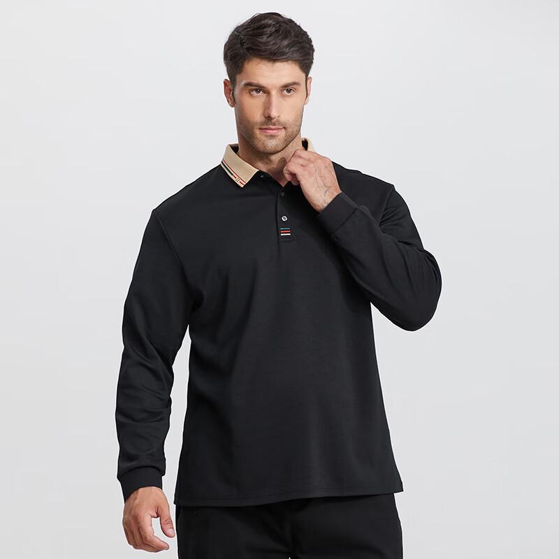 DIBINZE Men's Plus Size Long Sleeve Polo Shirt