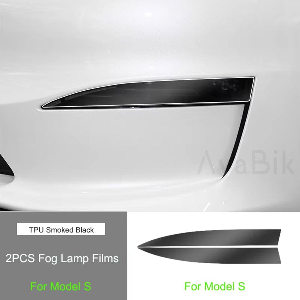 TPU Blackened Headlight Taillight Foglight Protective Film for Tesla Model X  For Model S 2024 Black Color Changing Films