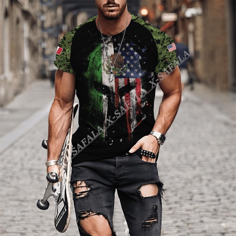 Custom Mexico Flag 3D Printed High Quality Milk Fiber T-shirt Men Casual Top Breathable Quick Dry Summer