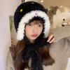 Ear Protection Winter Hat Thickened Pompoms Cap Cute Beanie Hats  Winter