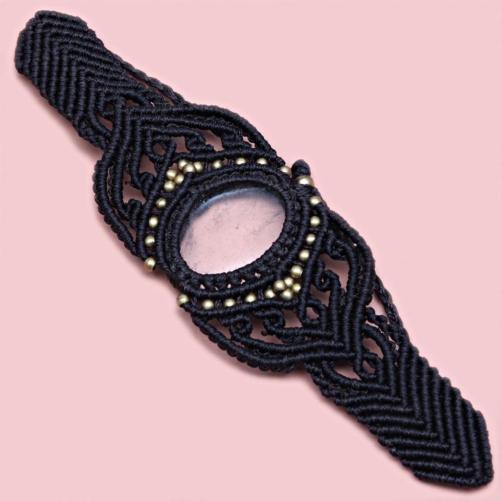 Makramee-Faden, Edelstein, handgefertigt, Schmuck, 20,3–25,4 cm, Ad Wild Horse Jasper Armband