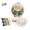 Handmade Wall Hanging Decor Memorial Embroidery Kit for Beginners Pre-Stamped Pattern Starter Creative Crafting Needlepoint with Hoop Threads,