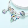 Spring Charms Beads Pendant Copper Flower Butterfly Dragonfly Mushroom Charms Fit Bracelet Woman Man Diy Jewelry