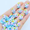 20 Pcs New Cute Mini Cartoon Blue Unicorn Flat Back Resin Cabochons Scrapbooking Diy Jewelry Craft Decoration Accessories A63