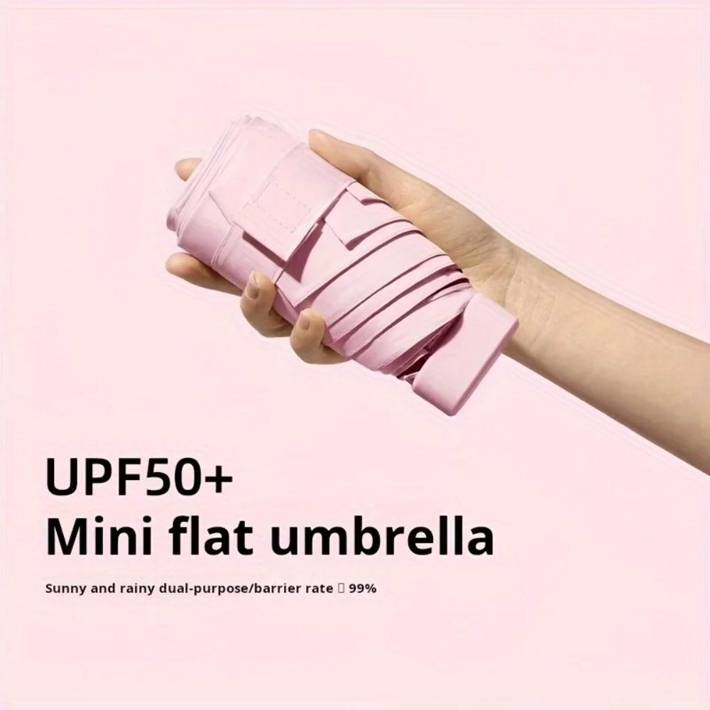 

Ultra-Lightweight Mini Pocket Umbrella with Box, 5-Fold Portable Card Holder Sunshade, Lightweight UV Protection Umbrella IRON&6K