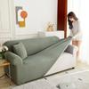 Soft Fleece Sofa Cover Full Elastic Knitted Corn Grain Pure Color Seat Cushion Cover
