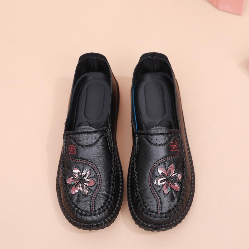 

Новые винтажные цветочные лоскутные цветные швы на липучке, плоские туфли, весенне-летние повседневные женские плоские туфли, кроссовки с 35 чёрный