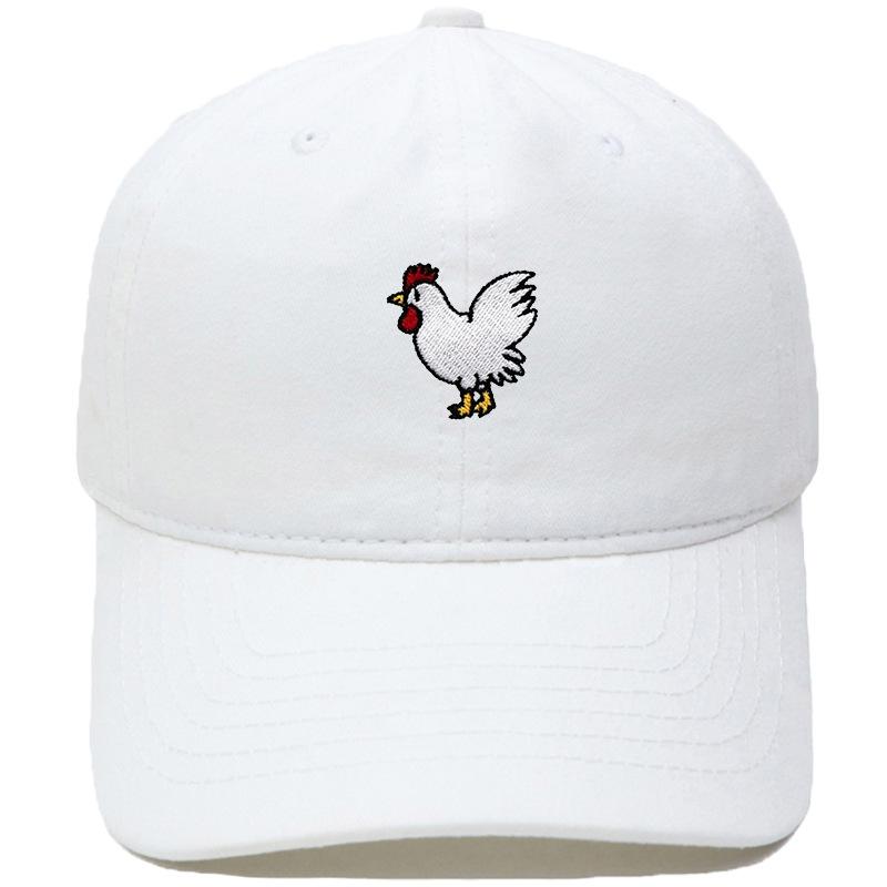 Fun Cock Embroidered Baseball Cap Animal Washed Vintage Daddy Hat Men's and Women's Casual Outdoor Sun Hat