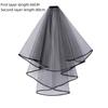 2 Tiers Bridal Veil Double Mesh Bride Headpiece Elegant Wedding Veil  Wedding