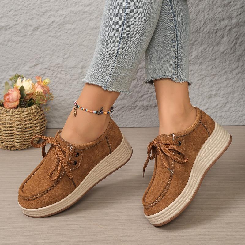 Strappy Round-toe Casual Sports Shoes with Thick Soles, Women's Style