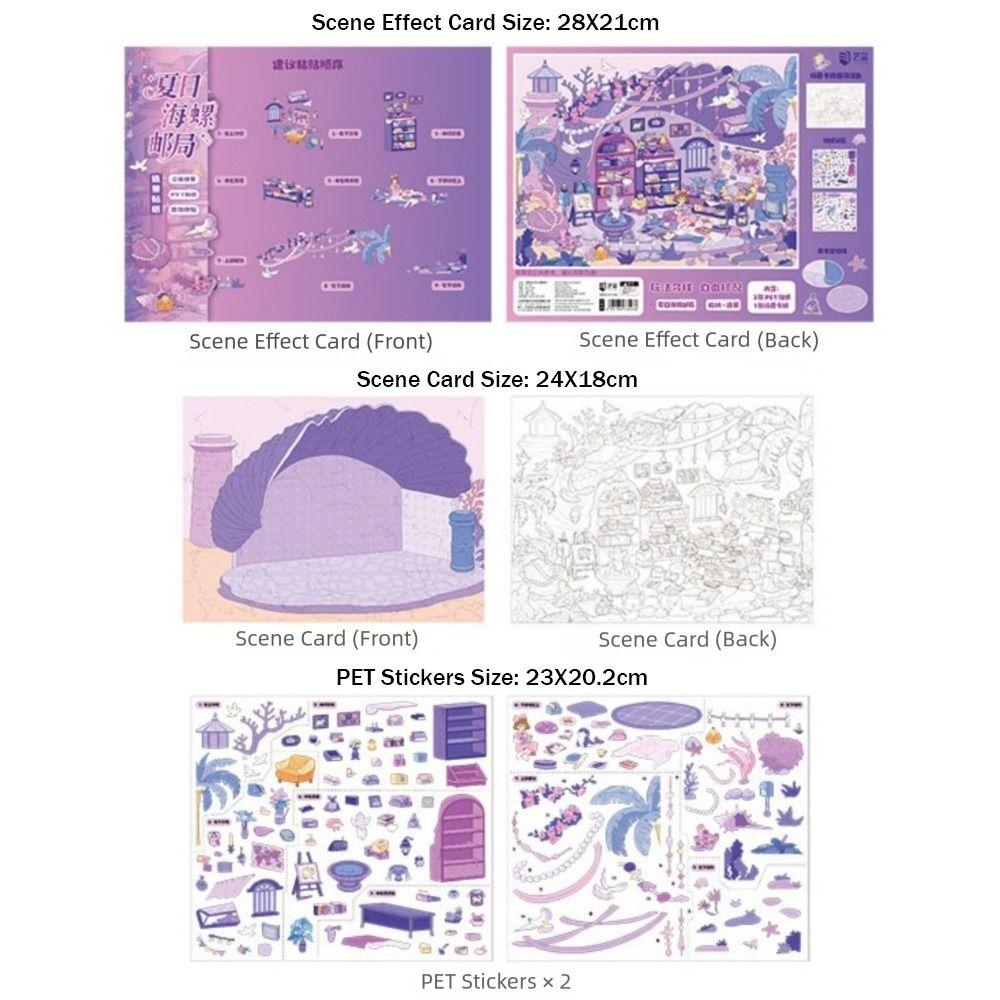 DIY Pocket Cabin Scene Stickers Floral Secret Realm Miniature Scene Sticker  Creative Craft