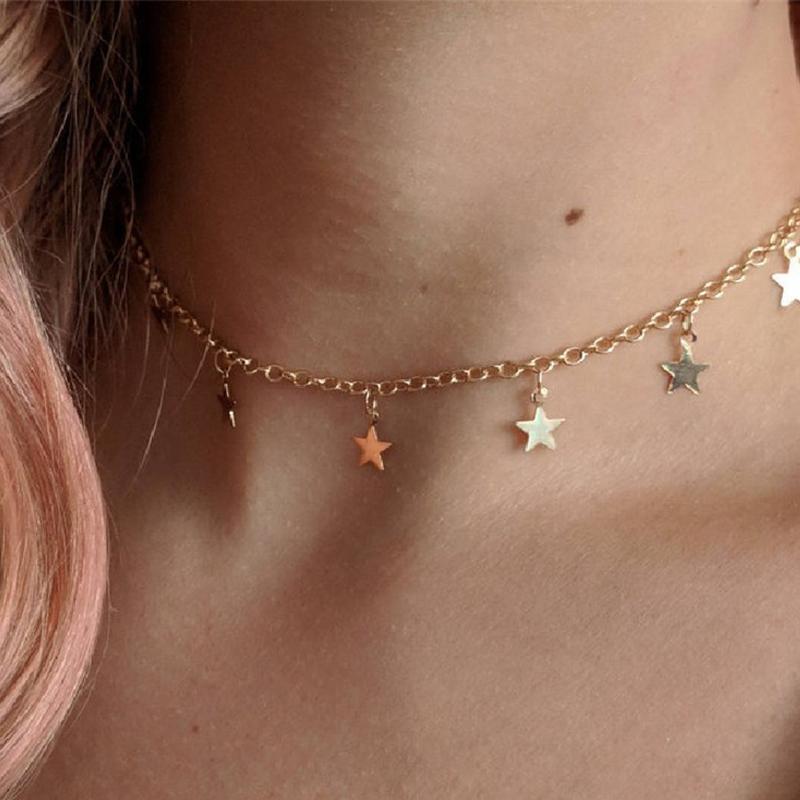 Colier cu stea de modă Choker în stil boho pentru cadouri de modă pentru femei Accesorii Bijuterii pentru petrecere de plivire