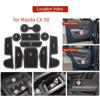 Anti-Slip Gate Slot Mat for Mazda CX-50 Door Groove Pad Cup Holder Interior Accessories Rubber Coaster