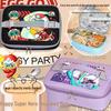 Happy Hero Insulated Cartoon Lunch Bag for Students - Portable and Thickened for Work or School