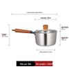 Stainless Steel Yukihira Pan: Non-Stick Milk, Soup & Noodle Pot with Wooden Handle for Baby Food & Breakfast