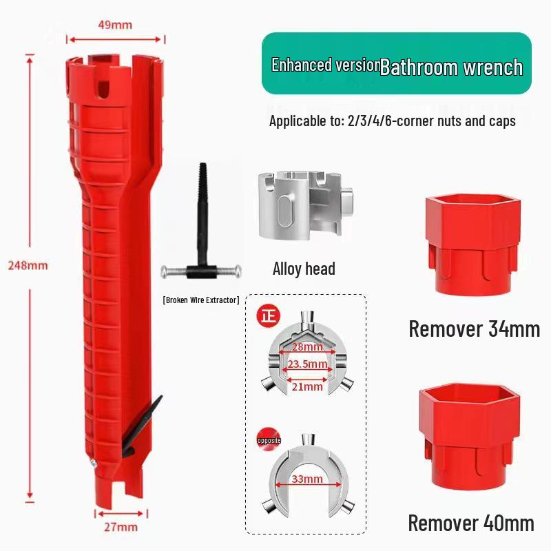 Universal Multi-functional Faucet & Sink Wrench: Eight-in-One Tool for Loosening Household Water Pipes.
