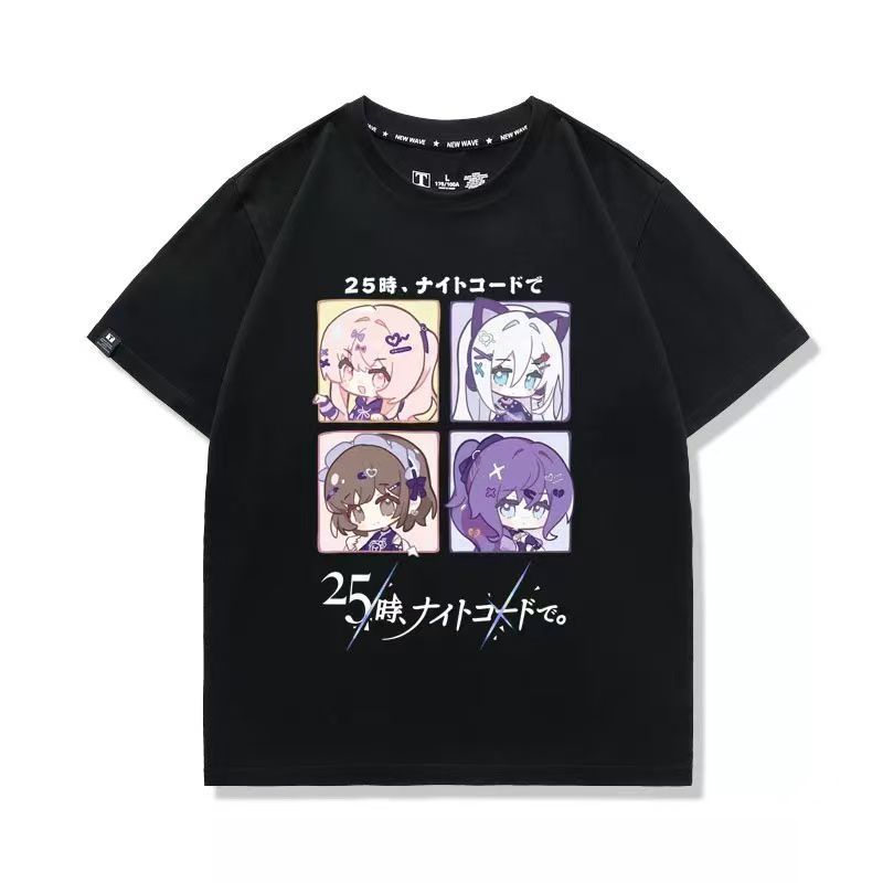 Anime Project Sekai Yoisaki Kanade Cosplay Printed Short Sleeve TShirt Casual Tee Fashion Vintage Shirts Versatile In Summer