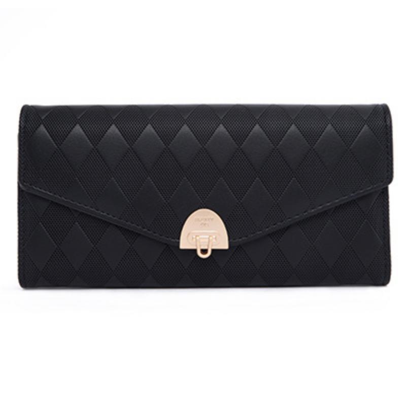 Long Wallet Women's Zipper Buckle Multiple Card Slots Women's Large Capacity Folding Handbag