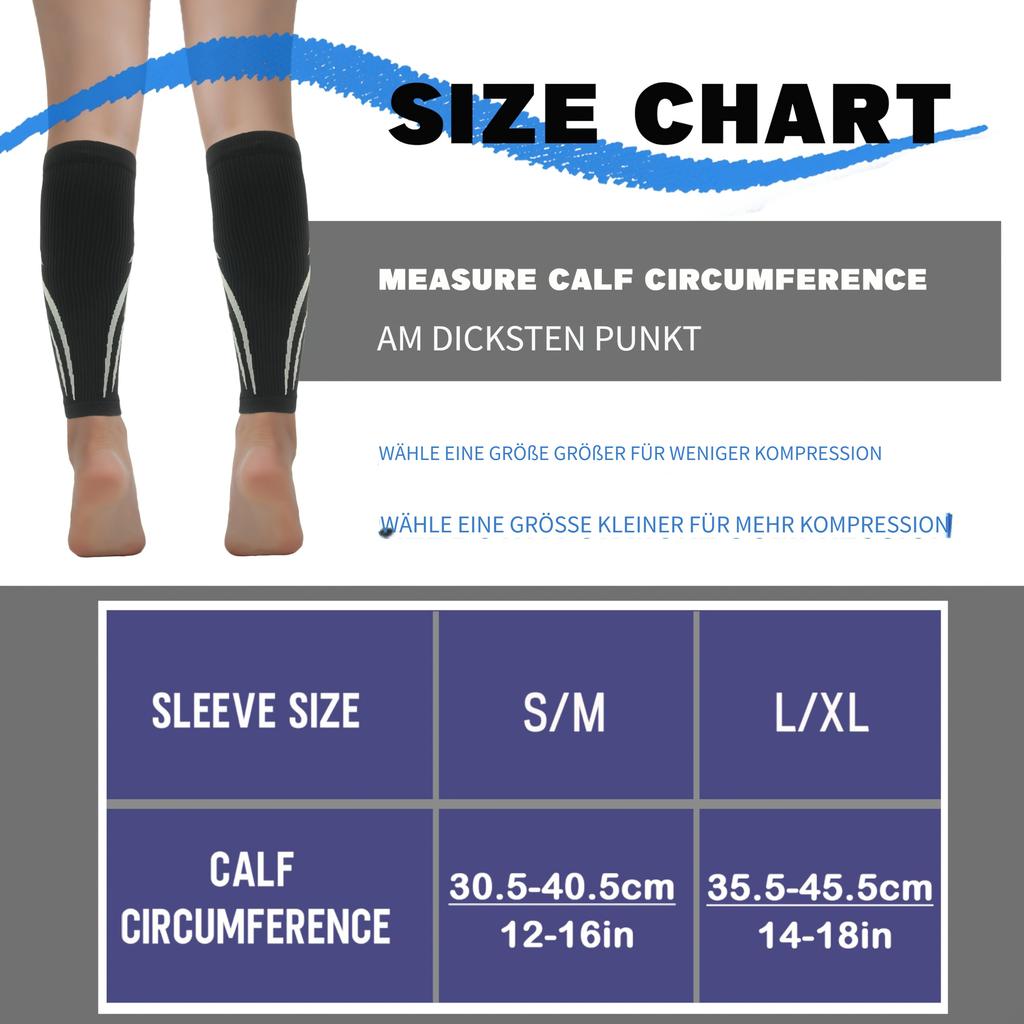 1Pair Calf Compression Sleeves for Women & Men | Breathable Shin Sleeve Brace,Footless Compression Socks Support for Running