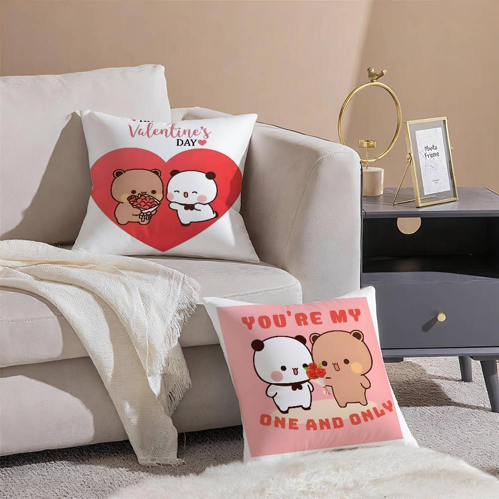 Cartoon Bubu & Dudu Lovely Pillow Case Comfort Sofa Bed Silky Elegant Invisible Zipper Decorative Cushion Cover