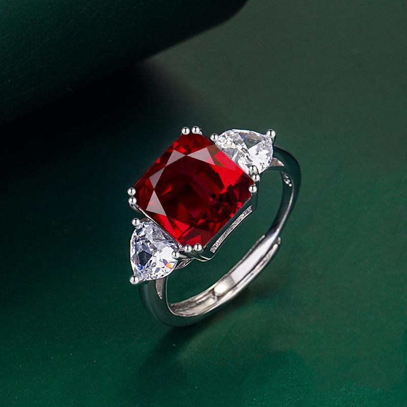 BELLA BOX Opening Resizable Rings For Women Zircon Engagement Party Fine Jewelry Gift