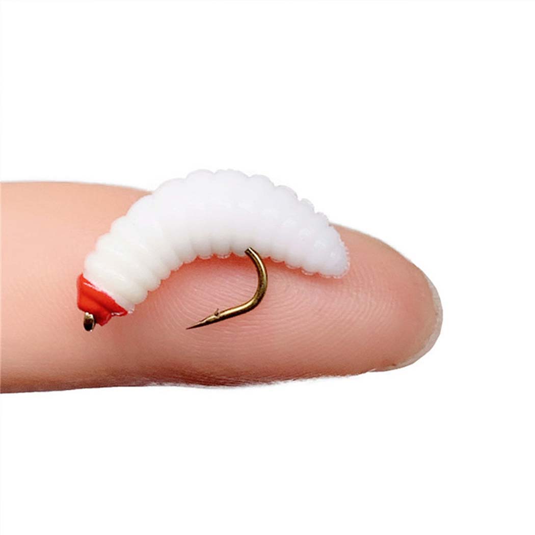 24 шт./коробка 2 смешанных стиля насекомое приманка Humpy Fly/Worm искусственная приманка — фото 11