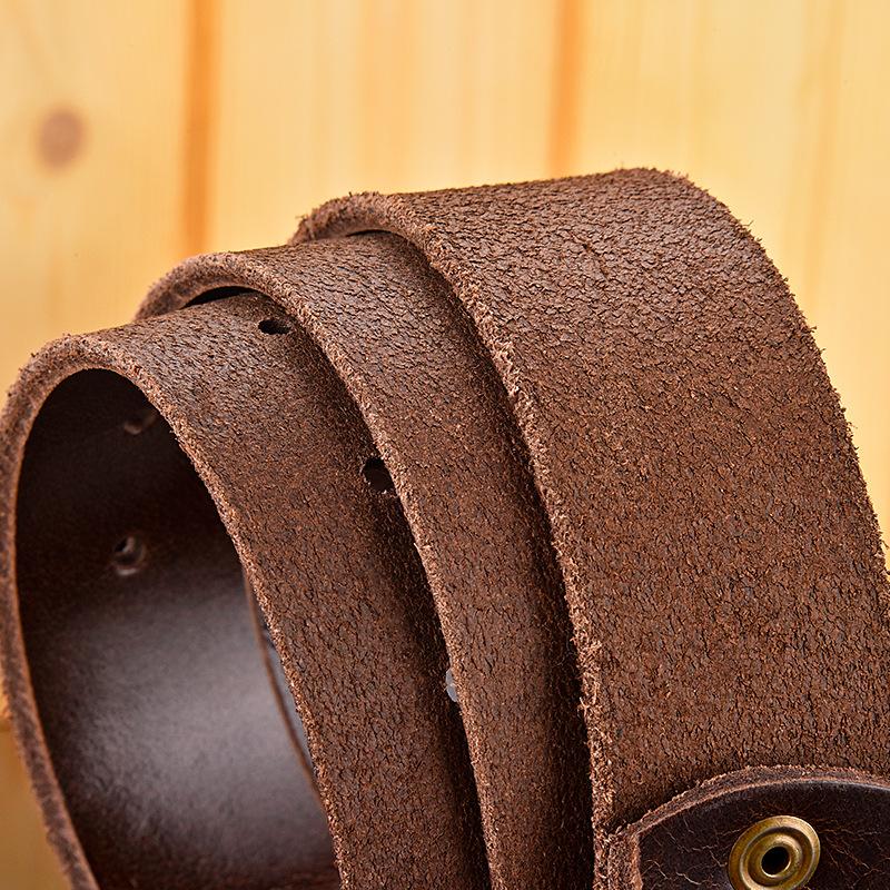 Headless Belt Men'S Genuine Leather Pure Cowhide Belt Strip, First Layer Cowhide Edged Belt, Belt Body Does Not Take The Lead Belt Strip