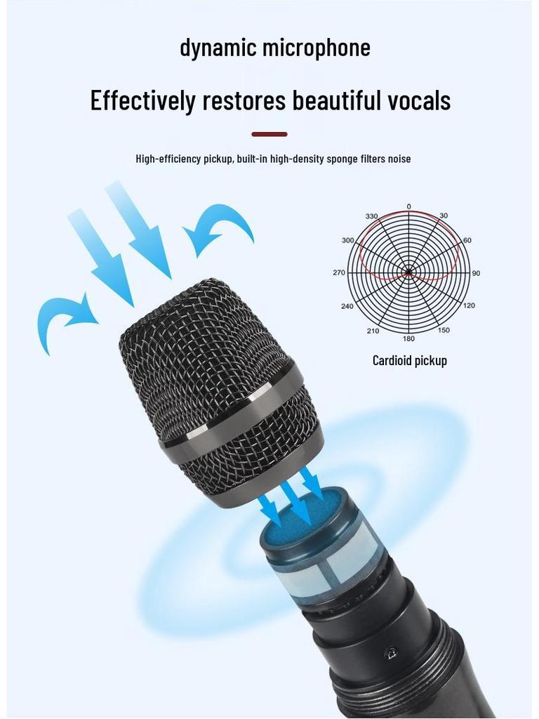 2.4G Wireless Dual Microphone & Speaker System for Home, Karaoke, Outdoor, and Live Broadcasts.