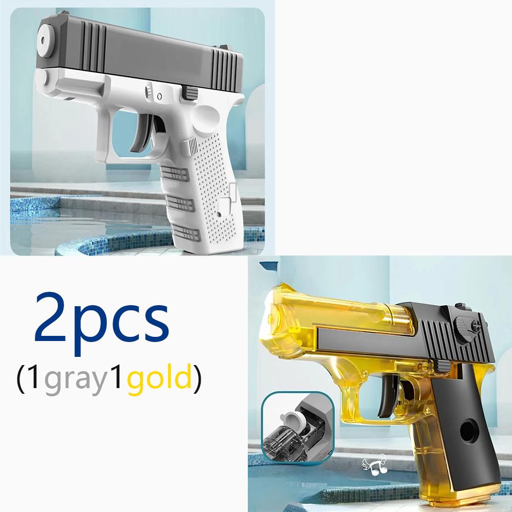 2 teile/satz Wasser Pistole Pistole Schießen Spielzeug Desert Eagle Automatische Sommer Schießen Strand Outdoor Spaß Spielzeug Für Kinder Jungen Kinder Geschenke