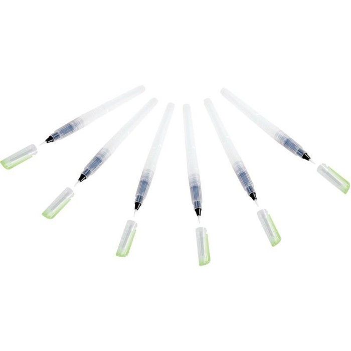 Lot de 6 pinceaux à réservoir pointes fines