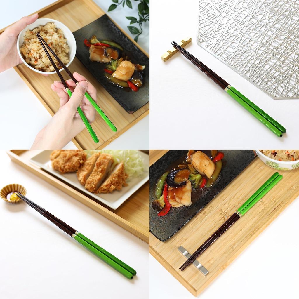 FlaColle Your Birth Month Chopsticks Moon Slim 23cm Made in Dishwasher Stylish Birthday Gift [Choose (May Emerald)] Chopsticks, Japan, Non-Slip, Safe,