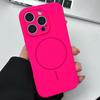 Original Liquid Silicone Soft Magnetic Case For iPhone 16 15 14 Plus 13 12 Pro Max Lens Protection Wireless Charge Plain Cover