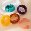 Color Smudged Acrylic Splicing Beaded Elastic Bracelet Exaggerated Bracelet Personalized High-End Jewelry