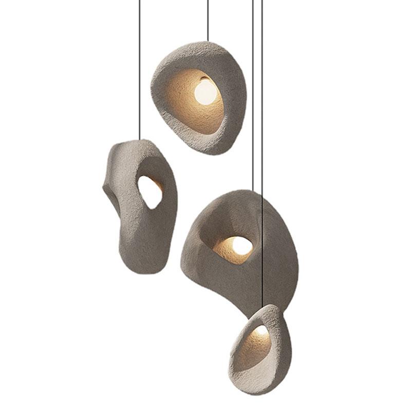 Staircase Chandeliers Wabi-sabi Style Creative Lamp Designer Japanese Chandelier Home Decor Living Room Duplex Indoor Lighting
